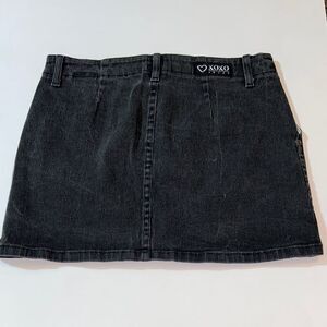Vtg,XOXO Black Denim Corduroy Mini Skirt Size (7-8) Never Used
